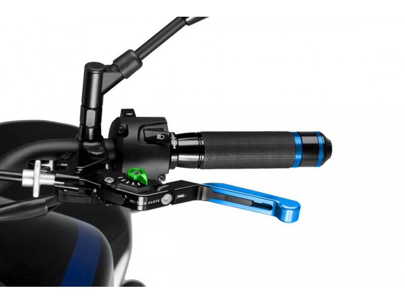 Clutch lever without adapter PUIG 3.0 24ANV extendable folding blue/green
