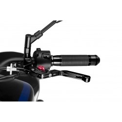 Clutch lever without adapter PUIG 3.0 24NNR extendable folding negru/rosu Clutch lever without adapter PUIG 3.0 24NNR extendable folding negru/rosu