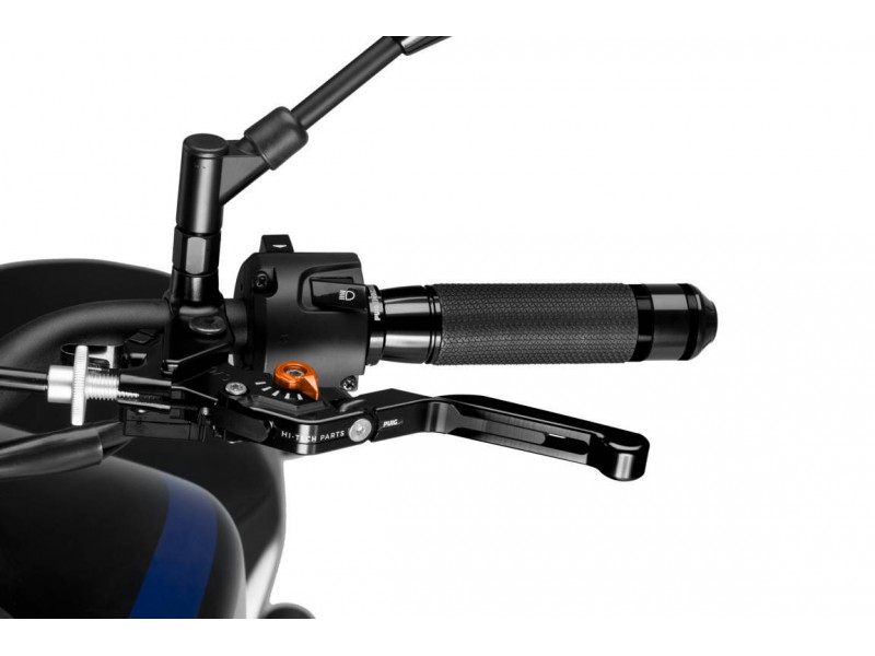 Clutch lever without adapter PUIG 3.0 24NNT extendable folding black/orange