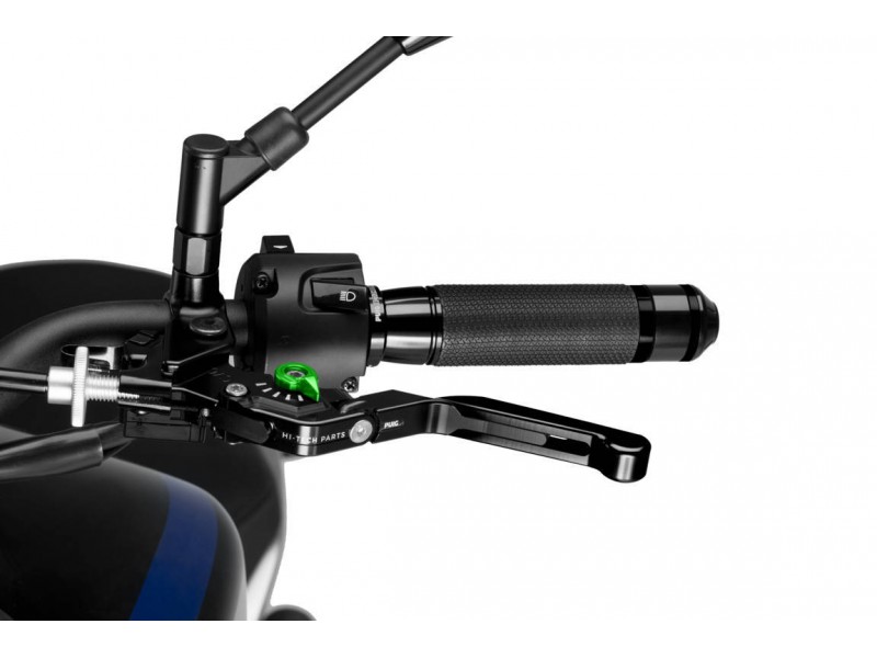 Clutch lever without adapter PUIG 3.0 24NNV extendable folding negru/verde