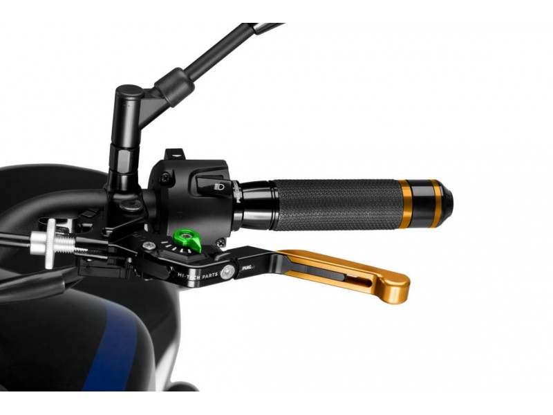 Clutch lever without adapter PUIG 3.0 24ONV extendable folding gold/green
