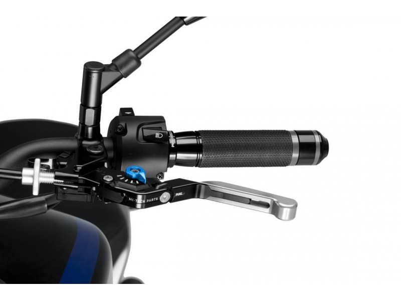 Clutch lever without adapter PUIG 3.0 24PNA extendable folding silver/blue