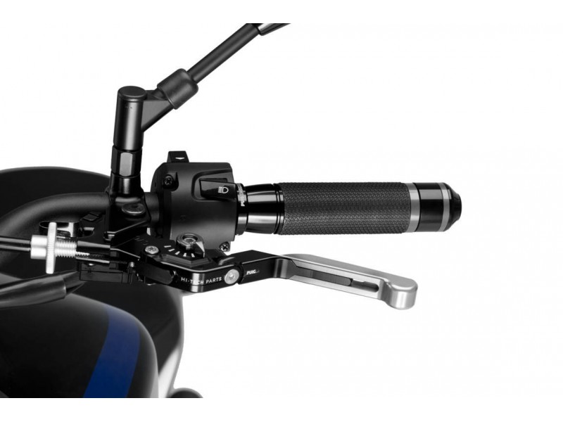 Clutch lever without adapter PUIG 3.0 24PNN extendable folding silver/black