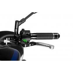 Clutch lever without adapter PUIG 3.0 24PNV extendable folding silver/green Clutch lever without adapter PUIG 3.0 24PNV extendable folding silver/green