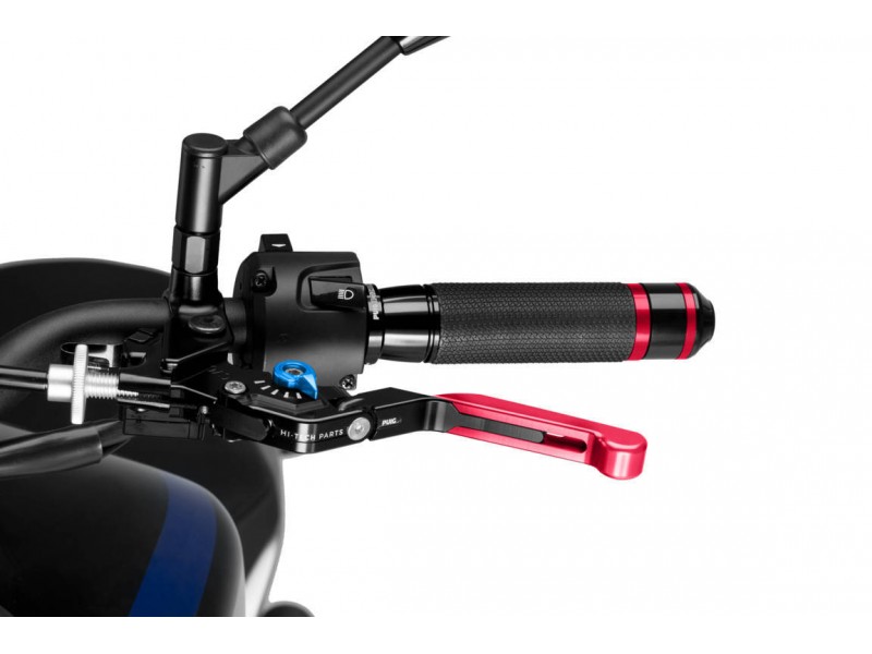 Clutch lever without adapter PUIG 3.0 24RNA extendable folding red/blue