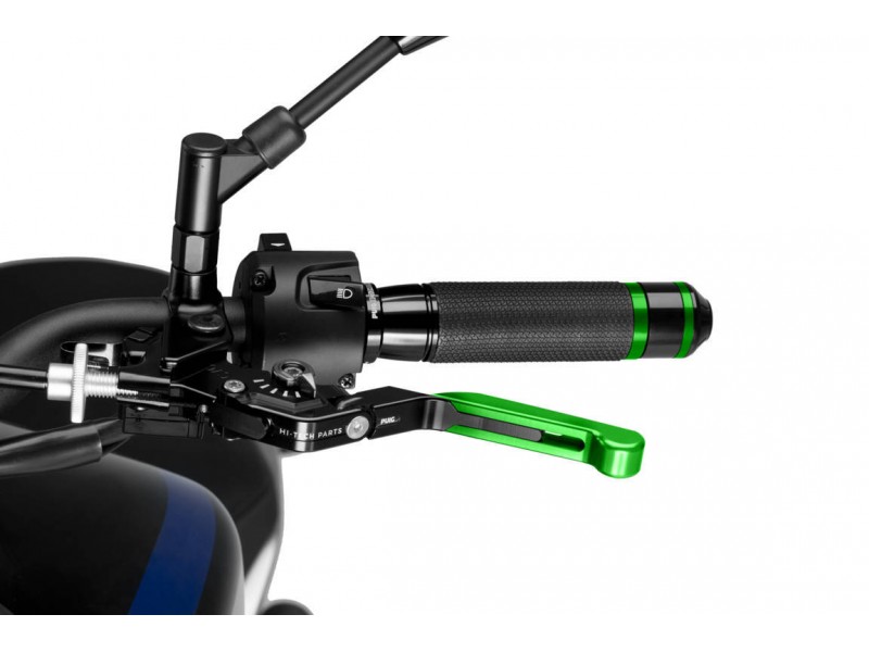 Clutch lever without adapter PUIG 3.0 24VNN extendable folding green/black