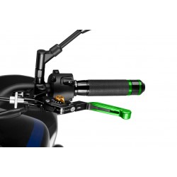 Clutch lever without adapter PUIG 3.0 24VNO extendable folding green/gold Clutch lever without adapter PUIG 3.0 24VNO extendable folding green/gold