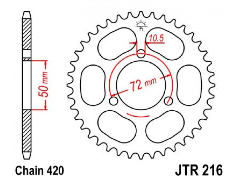 Foaie spate JT JTR 216-41 41T, 420 Foaie spate JT JTR 216-41 41T, 420