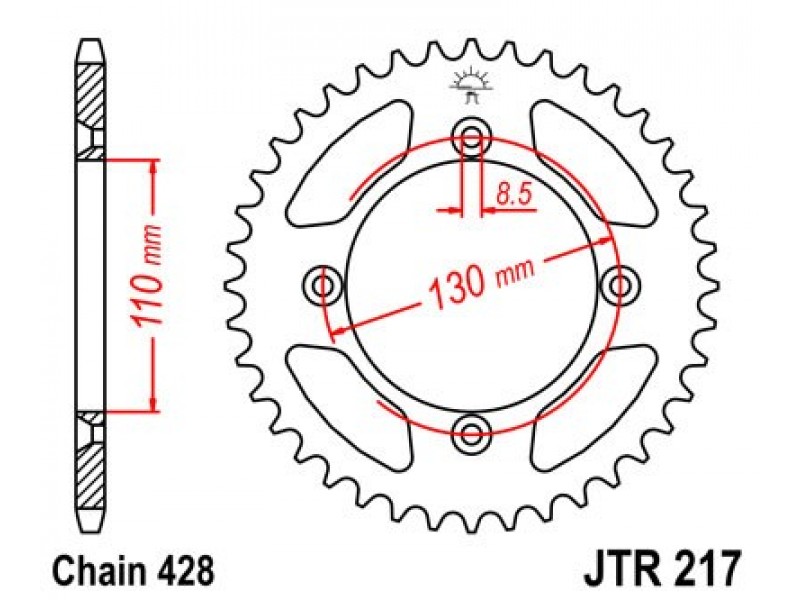 Foaie spate JT JTR 217-50 50T, 428 Foaie spate JT JTR 217-50 50T, 428