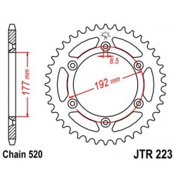 Foaie spate JT JTR 223-52 52T, 520 Foaie spate JT JTR 223-52 52T, 520