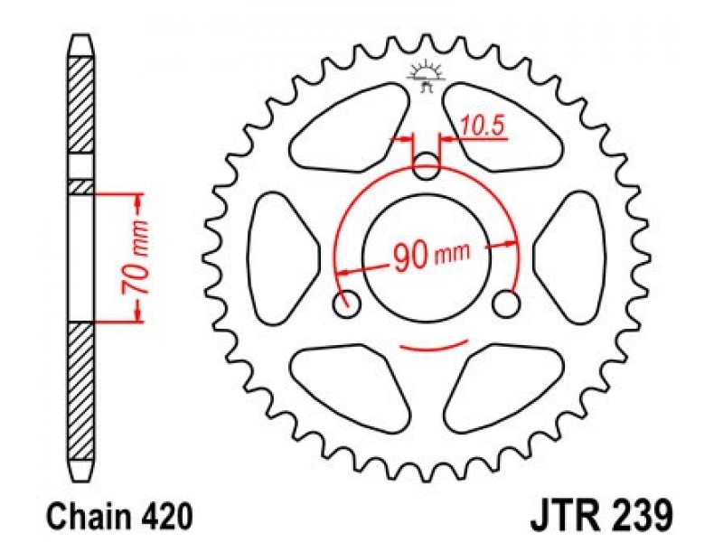 Foaie spate JT JTR 239-43 43T, 420