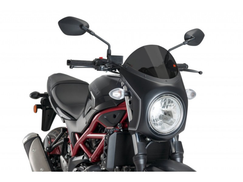 Windshield PUIG SEMI-FAIRING 3169F matt black dark smoke
