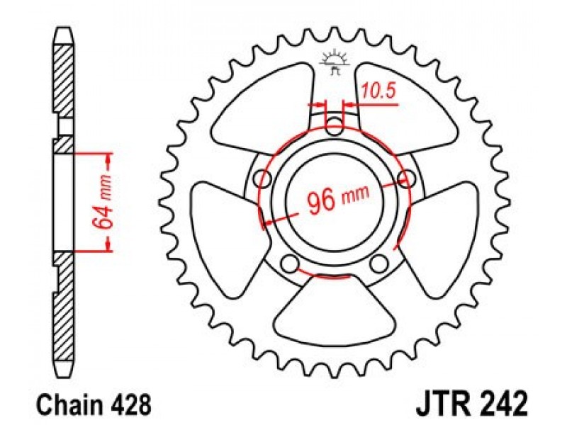 Foaie spate JT JTR 242-53 53T, 428