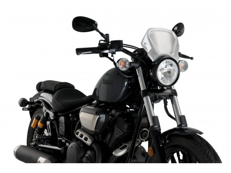 Windshield PUIG FRONTAL PLATE 3813P Argintiu aluminium