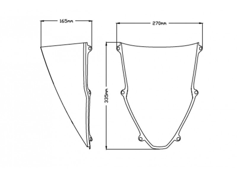 Windscreen PUIG R-RACER 20314H smoke