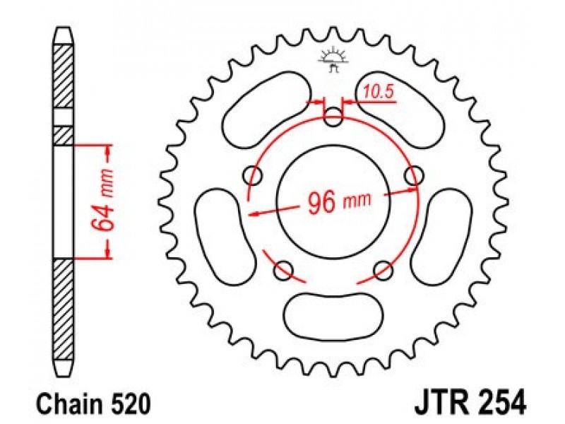 Foaie spate JT JTR 254-50 50T, 520 Foaie spate JT JTR 254-50 50T, 520