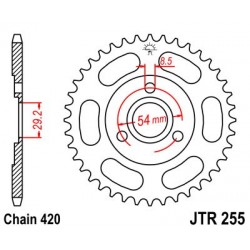 Foaie spate JT JTR 255-40 40T, 420 Foaie spate JT JTR 255-40 40T, 420