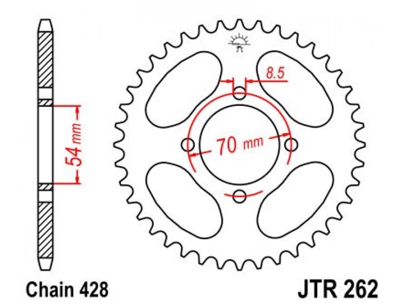 Foaie spate JT JTR 262-40 40T, 428