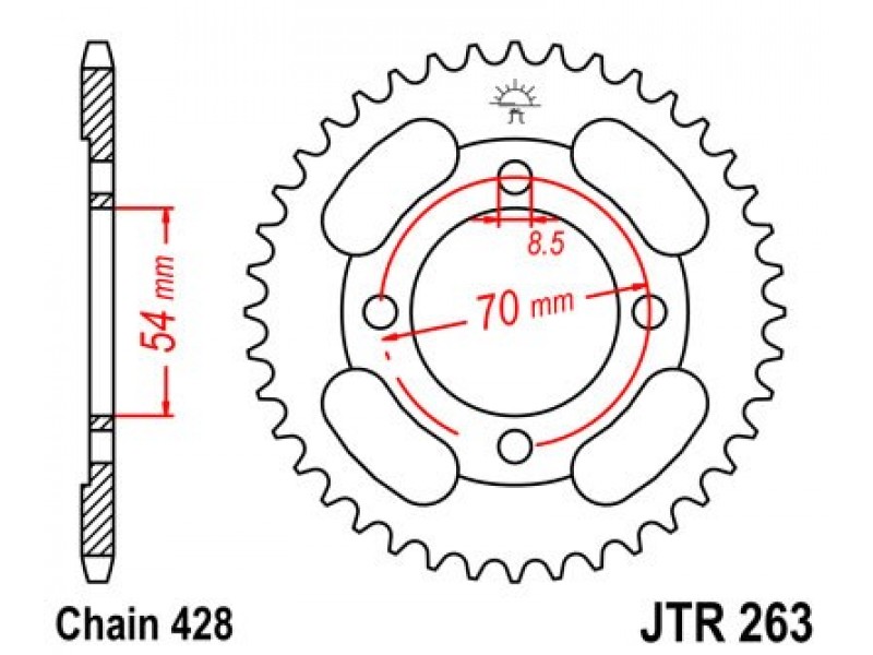 Foaie spate JT JTR 263-38 38T, 428 Foaie spate JT JTR 263-38 38T, 428