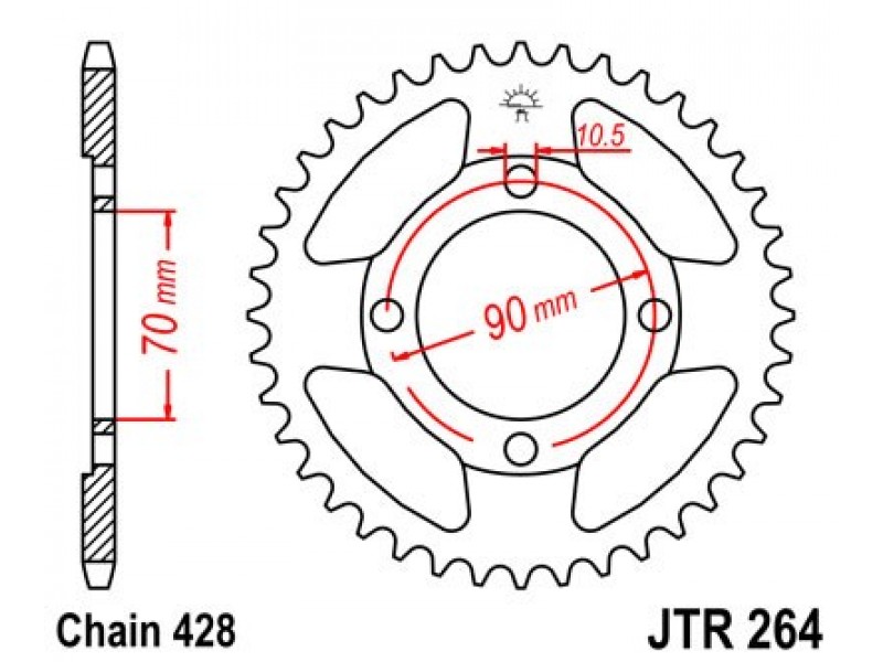 Foaie spate JT JTR 264-45 45T, 428 Foaie spate JT JTR 264-45 45T, 428