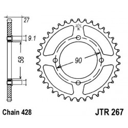 Foaie spate JT JTR 267-39 39T, 428 Foaie spate JT JTR 267-39 39T, 428