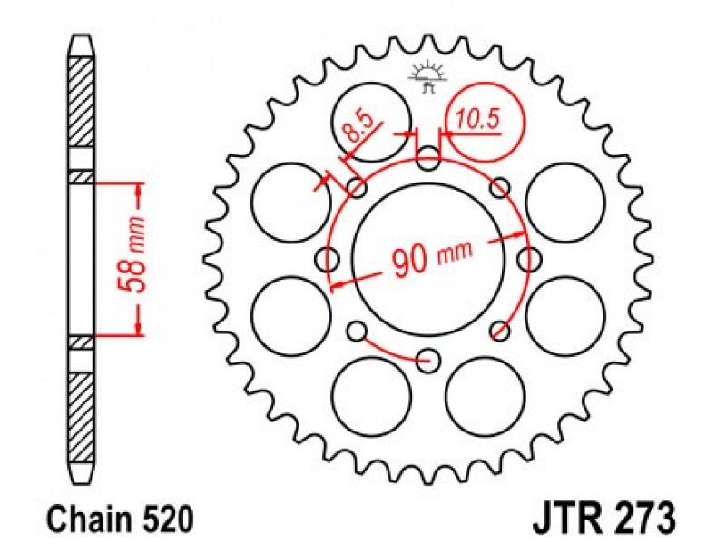 Foaie spate JT JTR 273-41 41T, 520