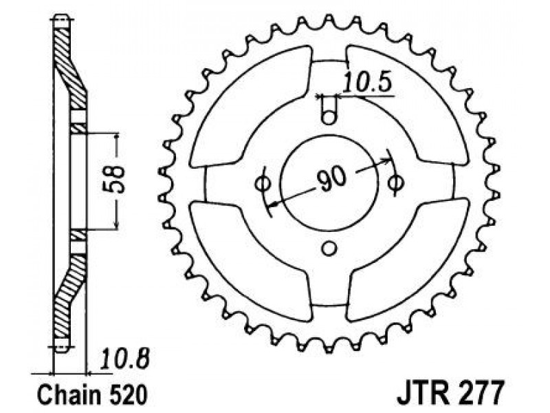 Foaie spate JT JTR 277-45 45T, 520