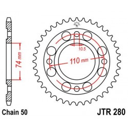 Foaie spate JT JTR 280-33 33T, 530 Foaie spate JT JTR 280-33 33T, 530