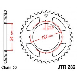 Foaie spate JT JTR 282-36 36T, 530 Foaie spate JT JTR 282-36 36T, 530