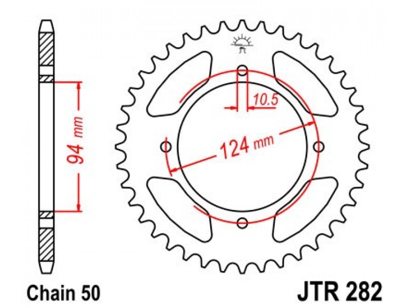 Foaie spate JT JTR 282-36 36T, 530 Foaie spate JT JTR 282-36 36T, 530