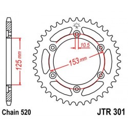 Foaie spate JT JTR 301-45 45T, 520 Foaie spate JT JTR 301-45 45T, 520