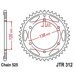 Foaie spate JT JTR 312-38 38T, 525 Foaie spate JT JTR 312-38 38T, 525