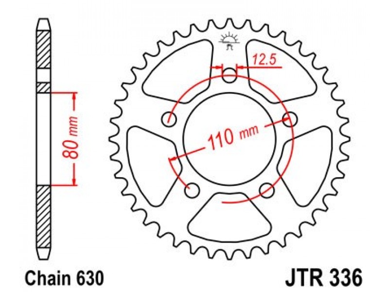 Foaie spate JT JTR 336-34 34T, 630 Foaie spate JT JTR 336-34 34T, 630