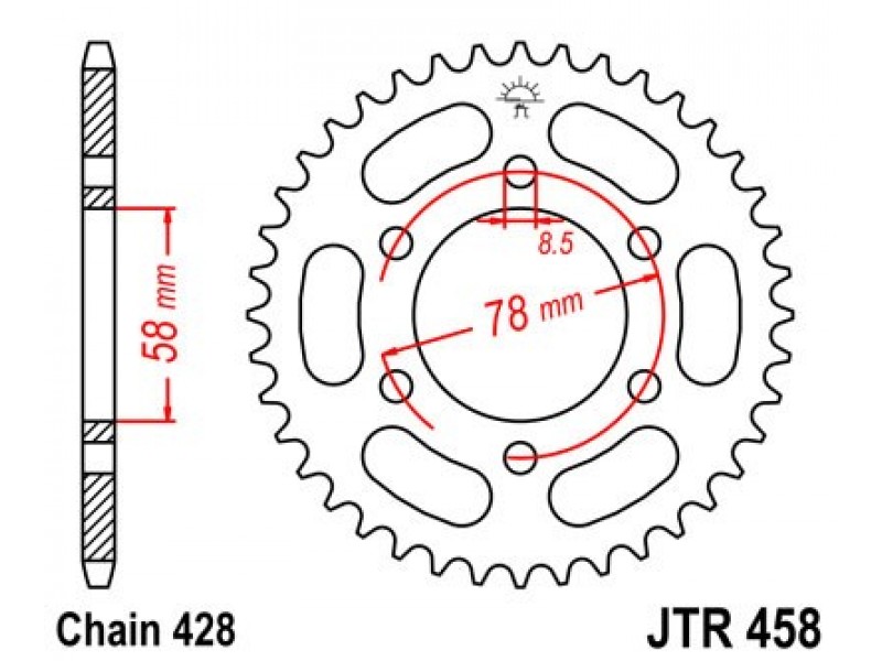 Foaie spate JT JTR 458-36 36T, 428 Foaie spate JT JTR 458-36 36T, 428
