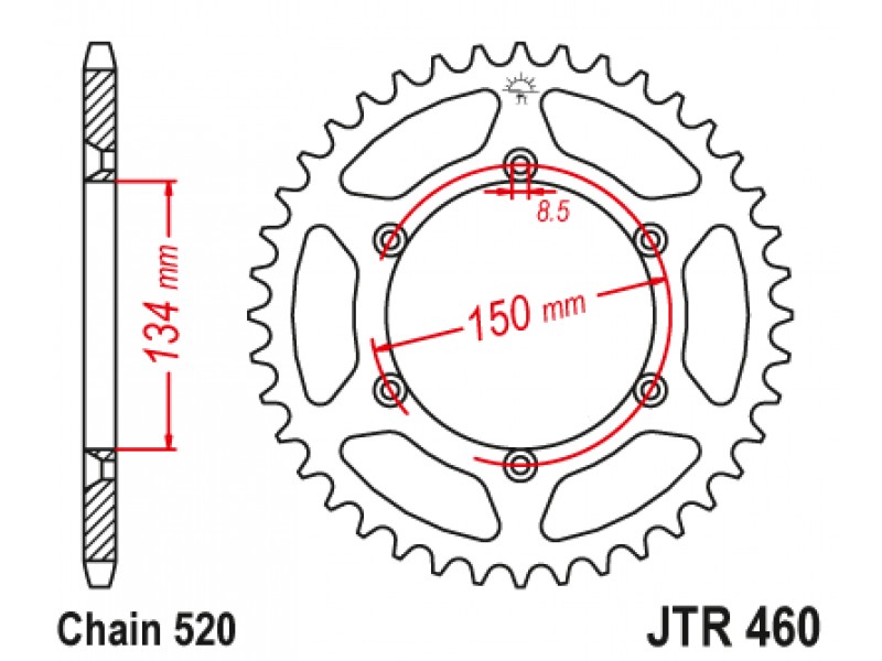 Foaie spate JT JTR 460-52 52T, 520