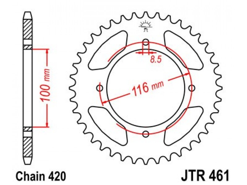 Foaie spate JT JTR 461-47 47T, 420 Foaie spate JT JTR 461-47 47T, 420