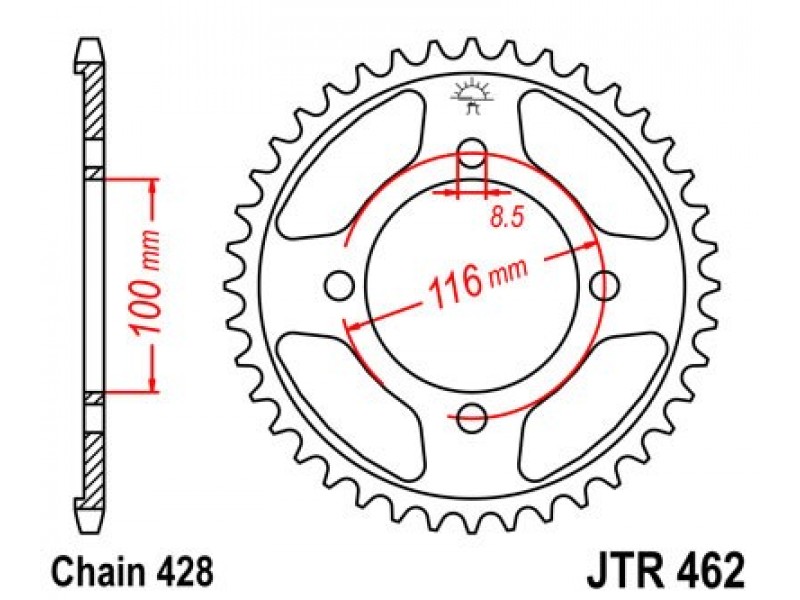Foaie spate JT JTR 462-50 50T, 428