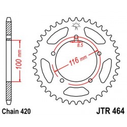 Foaie spate JT JTR 464-44 44T, 420 Foaie spate JT JTR 464-44 44T, 420