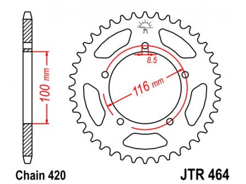 Foaie spate JT JTR 464-50 50T, 420