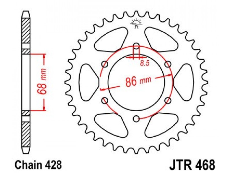 Foaie spate JT JTR 468-36 36T, 428 Foaie spate JT JTR 468-36 36T, 428