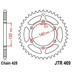 Foaie spate JT JTR 469-53 53T, 428 Foaie spate JT JTR 469-53 53T, 428