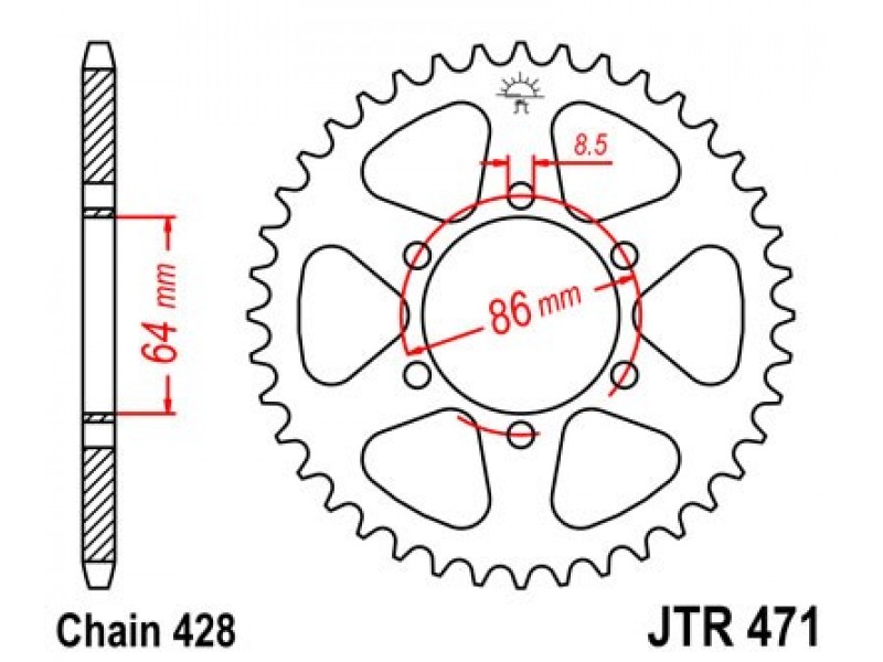 Foaie spate JT JTR 471-48 48T, 428