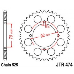 Foaie spate JT JTR 474-48 48T, 525 Foaie spate JT JTR 474-48 48T, 525