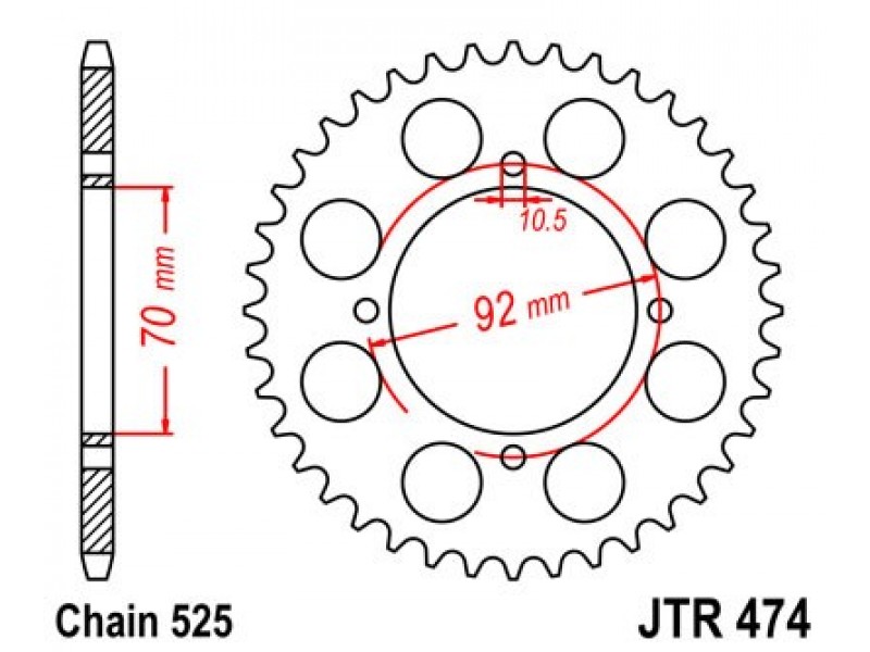Foaie spate JT JTR 474-48 48T, 525 Foaie spate JT JTR 474-48 48T, 525