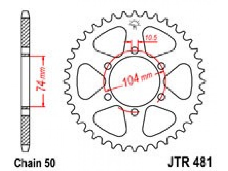 Foaie spate JT JTR 481-40 40T, 530 Foaie spate JT JTR 481-40 40T, 530