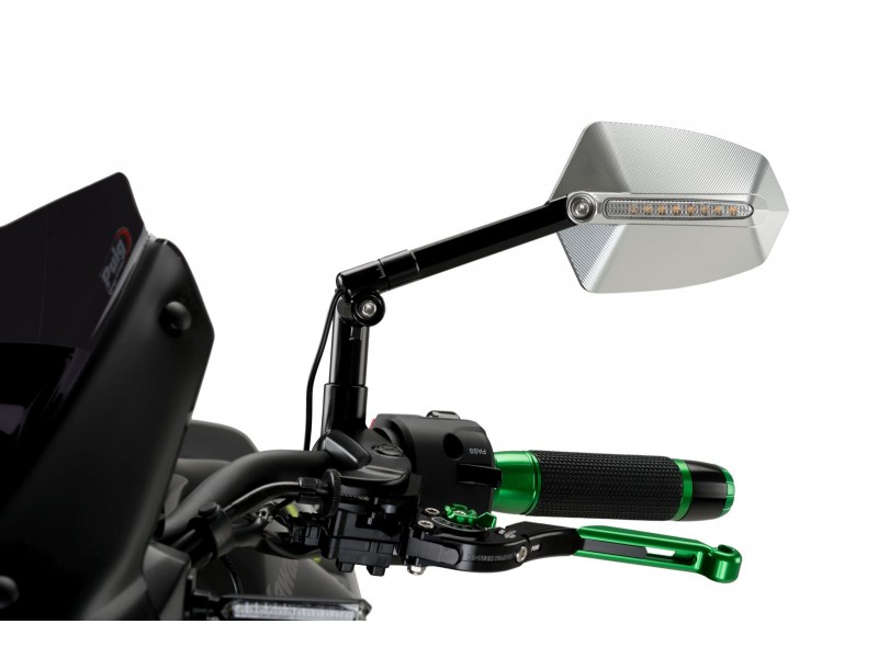 Oglinda retrovizoare PUIG GTI 016ND black / anodized aluminium stanga