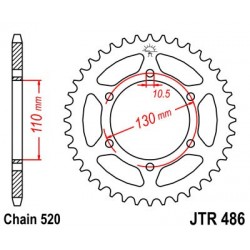 Foaie spate JT JTR 486-43 43T, 520 Foaie spate JT JTR 486-43 43T, 520