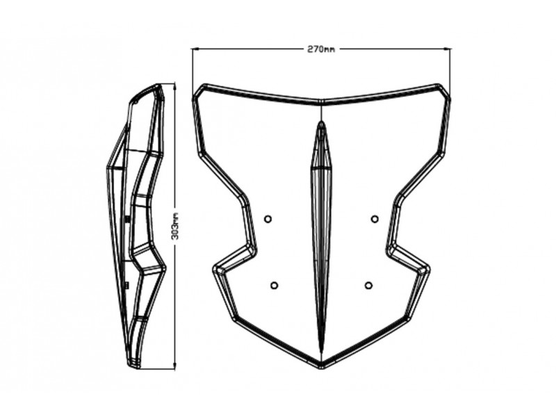 Windshield PUIG SHARK 20337W transparent