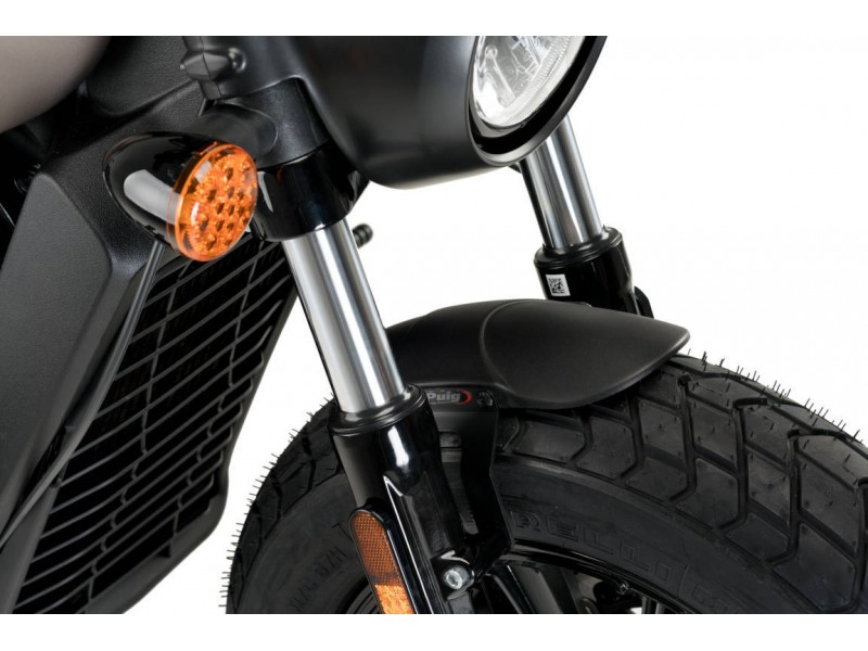 Front fender PUIG 20296N of aluminium sheet Negru