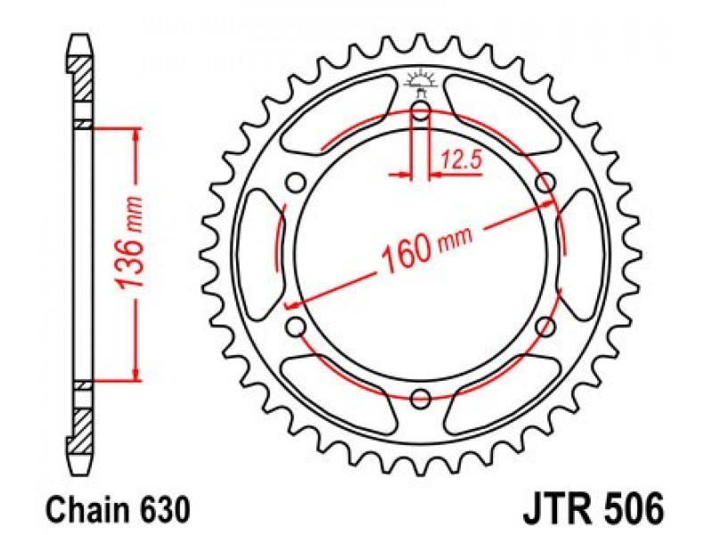 Foaie spate JT JTR 506-40 40T, 630 Foaie spate JT JTR 506-40 40T, 630